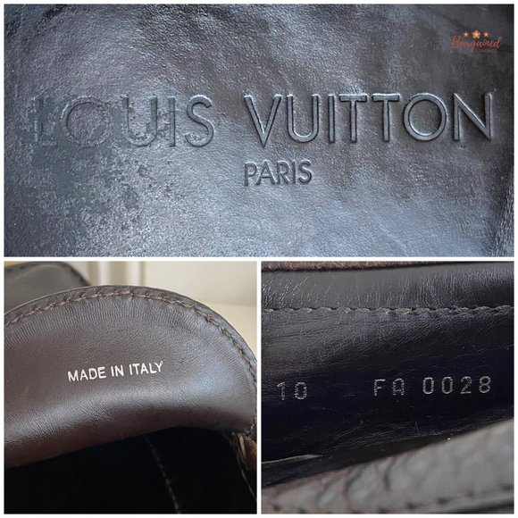 Authentic Louis Vuitton Brown Leather Drivers Logo Bow Slip On Loafers Size 10 main image 8